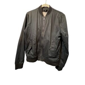 Everlane Mens Bomber‎ Jacket Black Full Zip Pockets Casual Lightweight S